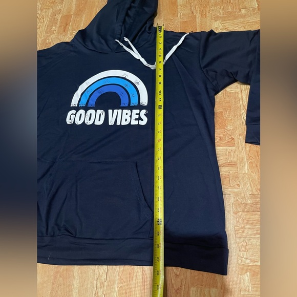 NWT Lacozy women’s Good Vibes graphic hoodie size 2XL - Picture 8 of 13